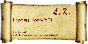 Liptay Kornél névjegykártya